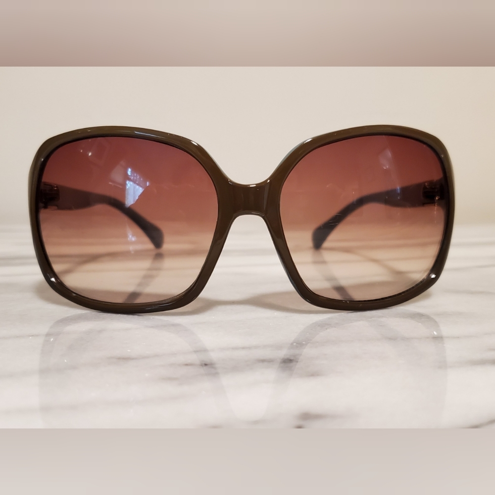 Brown and turquoise sunglasses